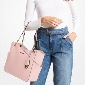 Micheal Kors Leather Shoulder Bag Pink